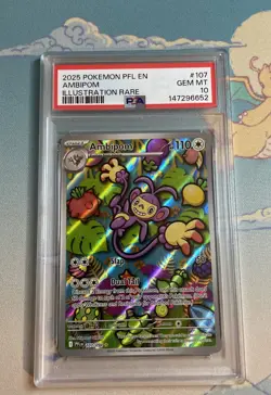 Pokemon AMBIPOM 107/094 Phantasmal Flames Illustration Rare PSA 10 🍇🍒🍋🍐 - Image 1