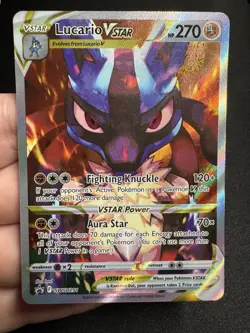 LUCARIO VSTAR SWSH291 FULL ART BLACK STAR PROMO CROWN ZENITH ETB POKEMON - Image 1