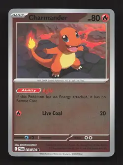 Charmander 011/094 Common Phantasmal Flames Pokemon Reverse Holo Near Mint - Image 1
