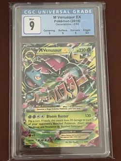 Pokemon TCG CGC 9 M Venusaur EX Generations Ultra Rare Holo 2/83 2016 - Image 1
