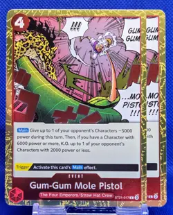 2x [Foil] Gum-Gum Mole Pistol ST21-017 C | Starter Deck EX: Gear 5 | One Piece - Image 1