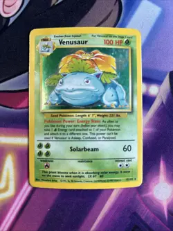Venusaur 15/102 - Pokemon TCG Base Set Unlimited Holo Rare Card WOTC HP - Image 1