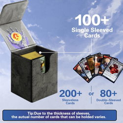 MTG Card Deck Box, Commander Deck Box Fits 100+ Single Sleeved Cards, Storage fo - Image 2