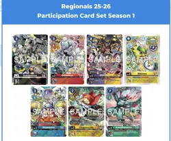 Digimon Card Game Regionals 25-26 Participation Card Set Season 1 - Image 4