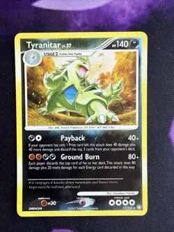 Pokemon TCG Tyranitar Mysterious Treasures Reverse Holo Rare Card 17/123 LP/NM - Image 1
