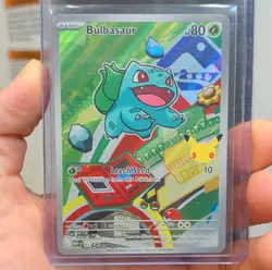 Pokemon Bulbasaur 037 Stamped Promo Holo Basic Card First Partner Illustration - Image 1