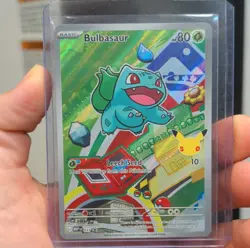 Pokemon Bulbasaur 037 Stamped Promo Holo Basic Card First Partner Illustration - Image 2