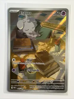 Pokemon TCG Illustration Rare Full Art Holo Espurr 95/88 Perfect Order NM Card - Image 1