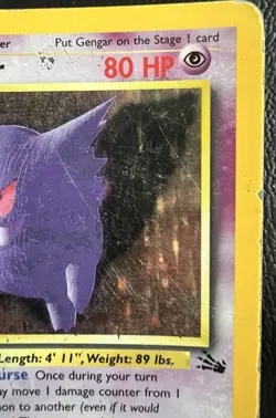 Gengar Holo Fossil 5/62 WOTC Pokemon Card 1999 HP Vintage - Image 5