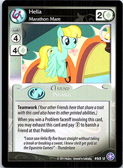 My Little Pony The Crystal Games Card 65U Helia Marathon Mare - Image 1