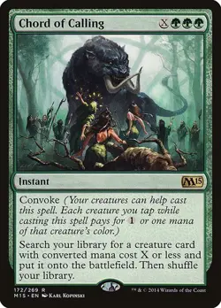 MTG Core Set 2015 Chord Of Calling x1 Rare Green Instant NM/M - Image 1