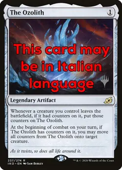 MTG THE OZOLITH FOIL ITALIAN EXC - L'OZOLITO - IKO PP - MAGIC - Image 1