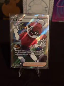 Pokemon TCG Ball Guy 065/072 Shining Fates Trainer Full Art Holo Eng - Image 1
