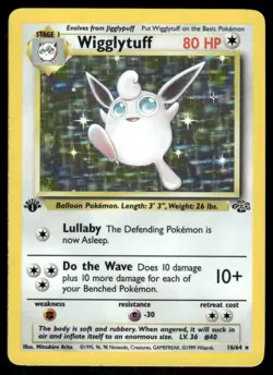 Wigglytuff 16/64 1st Edition Holo Jungle Holo Rare NM EBAY LIVE FRIDAY - Image 1