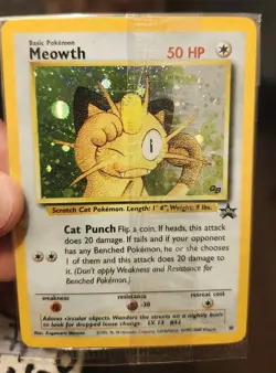 Pokemon Meowth Holo #10 Black Star Promo Gameboy Swirl Factory Sealed! - Image 3
