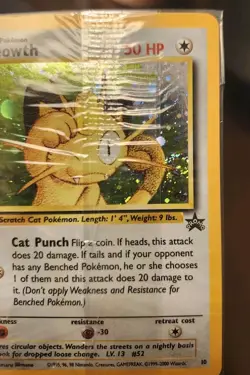 Pokemon Meowth Holo #10 Black Star Promo Gameboy Swirl Factory Sealed! - Image 4