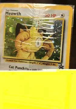 Pokemon Meowth Holo #10 Black Star Promo Gameboy Swirl Factory Sealed! - Image 5