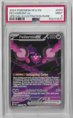 PSA 9 MINT Pecharunt ex 093/064 Pokemon Shrouded Fable SIR Holo Pokemon Card - Image 1