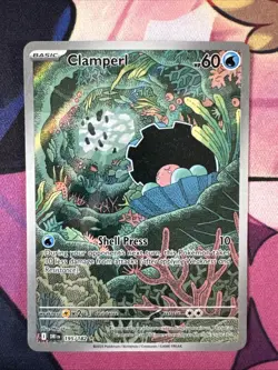 Pokemon TCG Clamperl Destined Rivals 195/182 Illustration Rare NM - Image 1