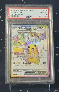 2024 English Pokemon PIKACHU ex (PSA 10) - Image 1