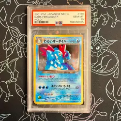 PSA 10 - 2001 POKEMON DARK FERALIGATR HOLO JAPANESE NEO 4 #160 - Image 1