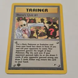 Pokemon Blaine's Quiz #1 Gym Heroes Uncommon Wizards 97/132 1st Edition - Image 1