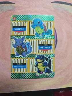 Squirtle Blastoise Holo Pokemon Vintage Pocket Monster Vending Prism Sticker 571 - Image 1