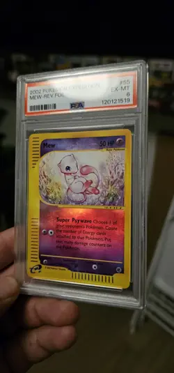 2002 Pokemon Mew Reverse Holo Rare Expedition Set, 55/165, PSA 6 - Image 2