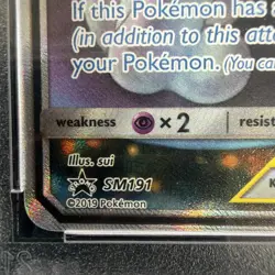 2019 POKEMON SM BLACK STAR PROMO #SM191 FULL ART/MEWTWO & MEW GX PSA 10 - Image 5
