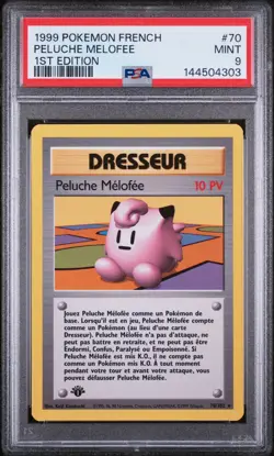 1999 POKEMON FRENCH 1ST EDITION #70 PELUCHE MELOFEE PSA 9 - Image 1
