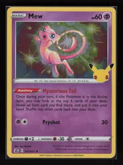 Mew 011/025 Holo Rare Celebrations Pokemon Near Mint - 002 - Image 1