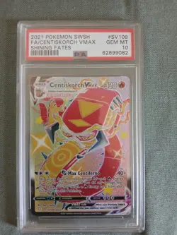 Pokemon 2021 Shining Fates Centiskorch VMAX SV109/SV122 PSA 10 Shiny Holo - Image 1