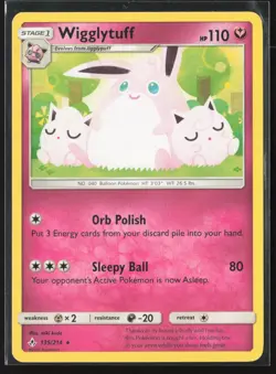 Wigglytuff 135/214 Rare Unbroken Bonds Pokemon Near Mint - Image 1