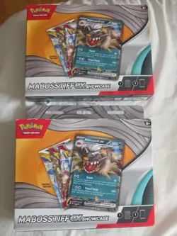 LOT OF 2 Pokemon TCG Mabosstiff ex 3-Booster Showcase Box - Image 1