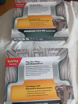 LOT OF 2 Pokemon TCG Mabosstiff ex 3-Booster Showcase Box - Image 3