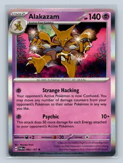 Alakazam #082/167 SV06: Twilight Masquerade Holo Rare Pokemon Card NM - Image 1