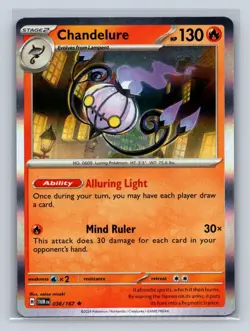 Chandelure #038/167 SV06: Twilight Masquerade Holo Rare Pokemon Card NM - Image 1