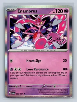 Enamorus #093/167 SV06: Twilight Masquerade Holo Rare Pokemon Card NM - Image 1