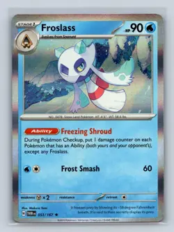 Froslass #053/167 SV06: Twilight Masquerade Holo Rare Pokemon Card NM - Image 1