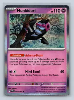Munkidori #095/167 SV06: Twilight Masquerade Holo Rare Pokemon Card NM - Image 1