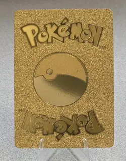 Pokemon Pikachu 80hp Gold Foil Fan Art Collector Card TCG - Image 2