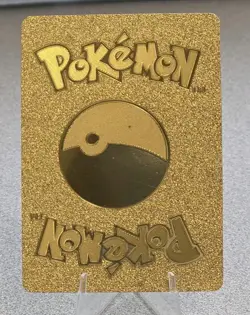 Pokemon Pikachu 70hp Gold Foil Fan Art Collector Card TCG - Image 2