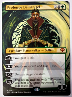 Professor Dellian Fel - Borderless Mythic - MTG Secrets of Strixhaven - 0283 NM - Image 1