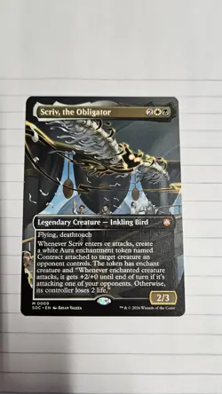 Scriv, the Obligator (Borderless) - Commander: Secrets of Strixhaven - 9 - LP/NM - Image 1