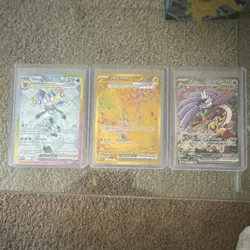 Pokemon TCG MEI Holo Lot Glaceon EX, Pikachu EX, Raging Bolt EX 3 Cards - Image 1