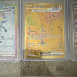 Pokemon TCG MEI Holo Lot Glaceon EX, Pikachu EX, Raging Bolt EX 3 Cards - Image 4