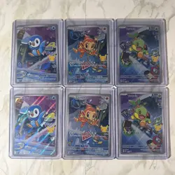 Pokemon First Partner Illustration Collection Turtwig Chimchar Piplup x2 - Image 1