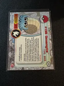 2000 Topps Pokemon Series 3 #138 Omanyte Blue Logo 1st Edition Three - Image 2