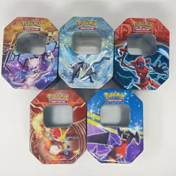 Pokemon TCG Lot of 5 Empty Collector's Tins - Image 1