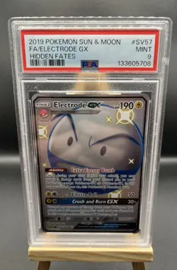 2019 Pokemon Hidden Fates #SV57 Electrode GX Full Art PSA 9 Mint - Image 1